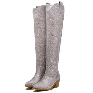 Knee high sequin Lover inspired boots